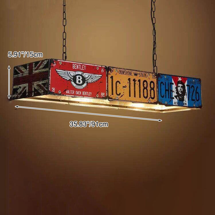 Modern Industrial Square and Rectangular Metal Chandelier with 3/5 Lights for Living Room