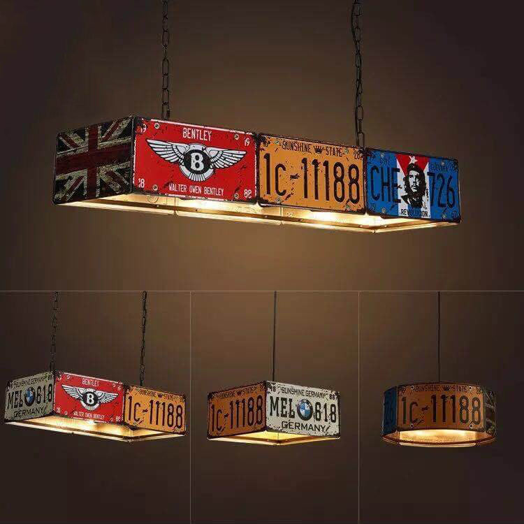 Modern Industrial Square and Rectangular Metal Chandelier with 3/5 Lights for Living Room