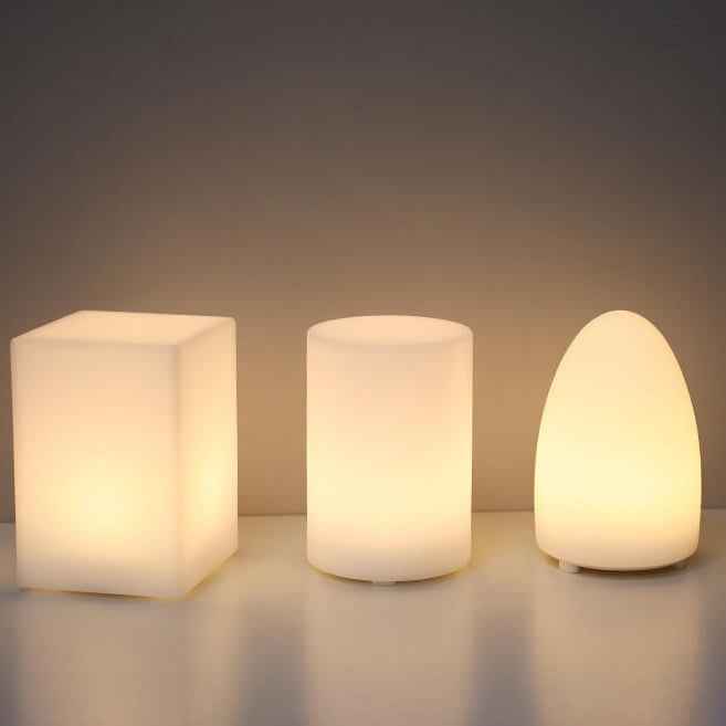 Artistic Geometric Battery-Powered Remote Control Night Light Table Lamp