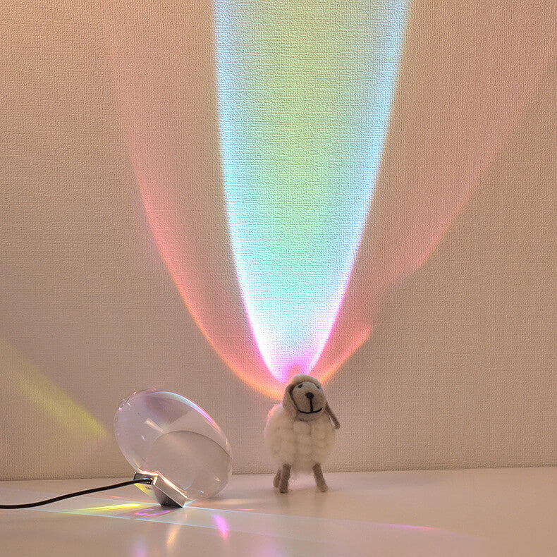 Modern Crystal LED Projection Table Light | USB Powered