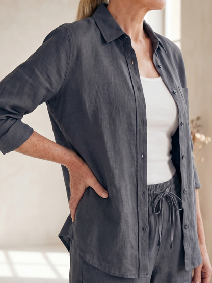 Comfortable Linen Tapered Pants Set for Women