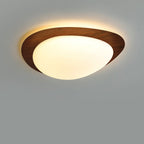 Modern Scandinavian Pebble-Shaped Iron and Acrylic LED Flush Mount Ceiling Light for Bedrooms