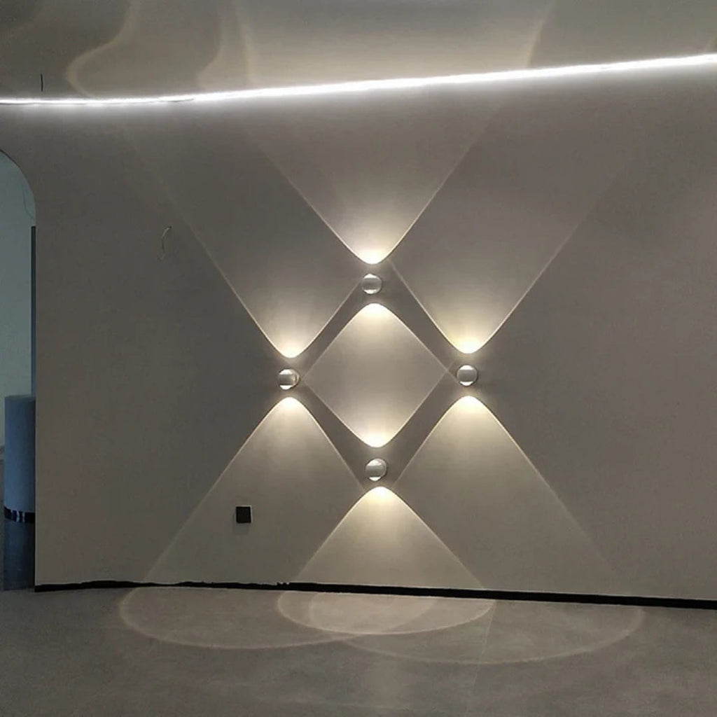Cino Wandlamp | Metaal met Kristalglas, Up & Down Licht