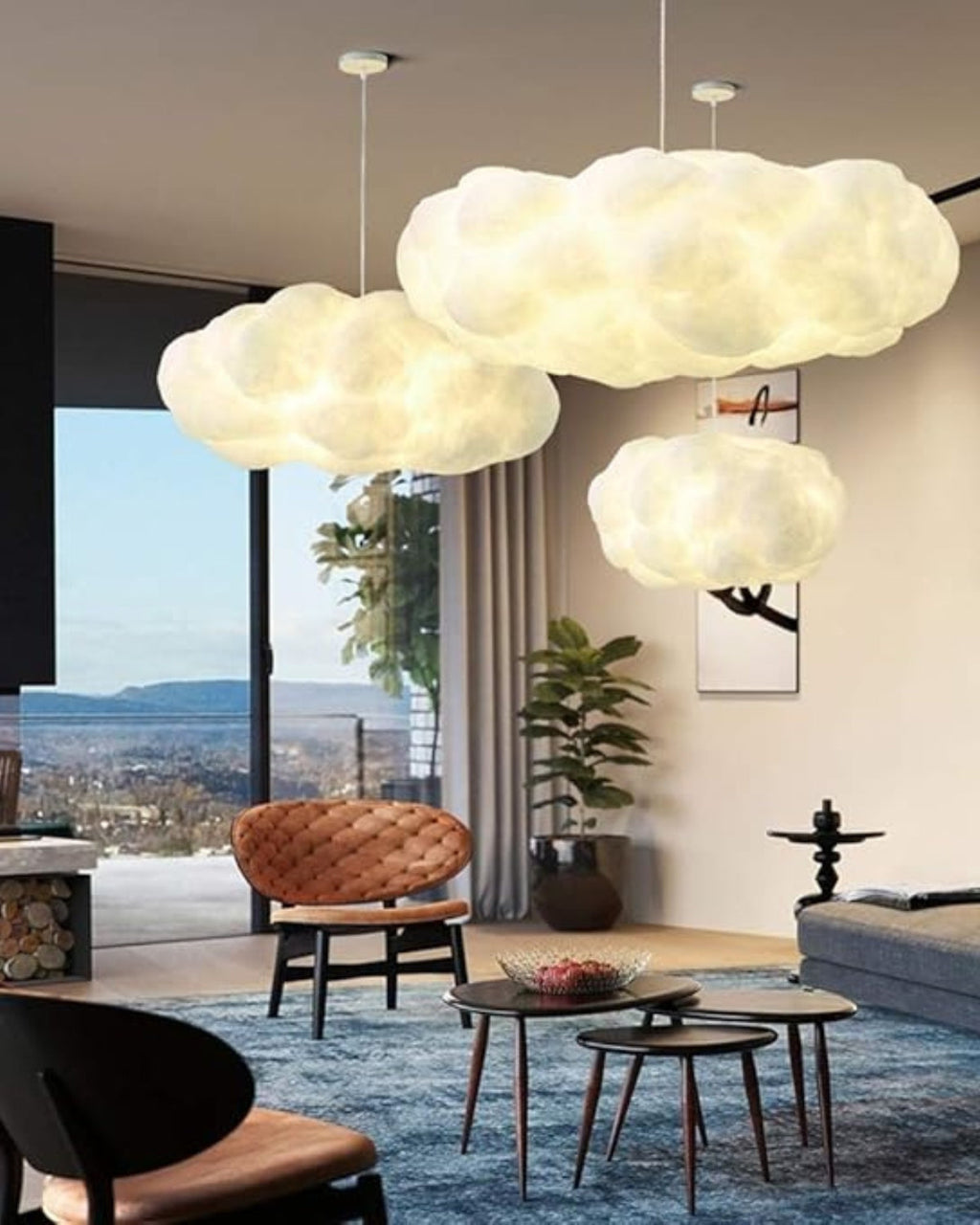 Modern Fibre Cloud Pendant Light 1-Light