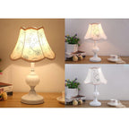 Vintage Nordic Floral Glass Table Lamp with Single Light