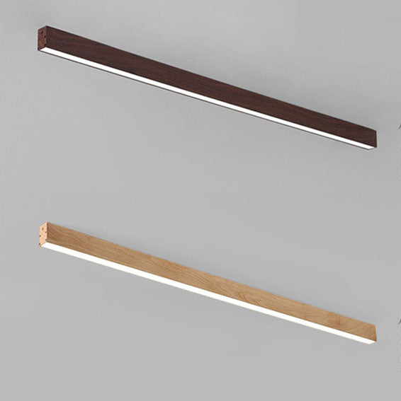 Contemporary Wood Grain Aluminum LED Flush Mount Ceiling Light