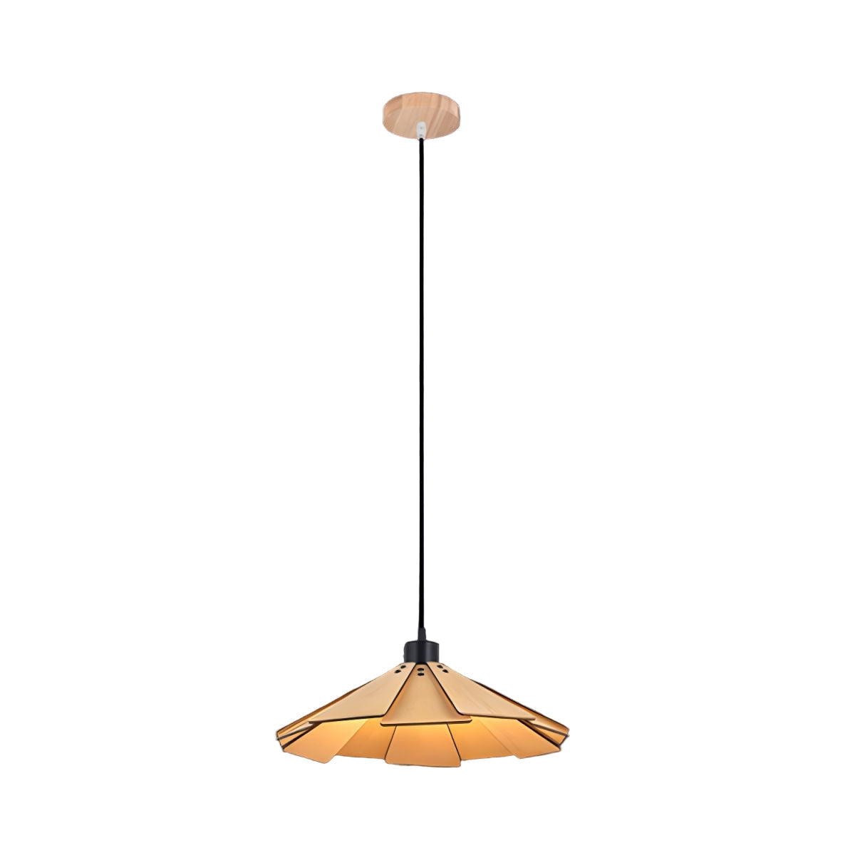 Takumièra - Wabi Sabi Wooden Cone Pendant Lamp