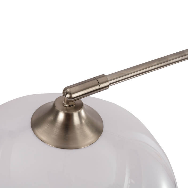 Contemporary Globe Acrylic Shade 1-Light Floor Lamp with Fishing Rod Design