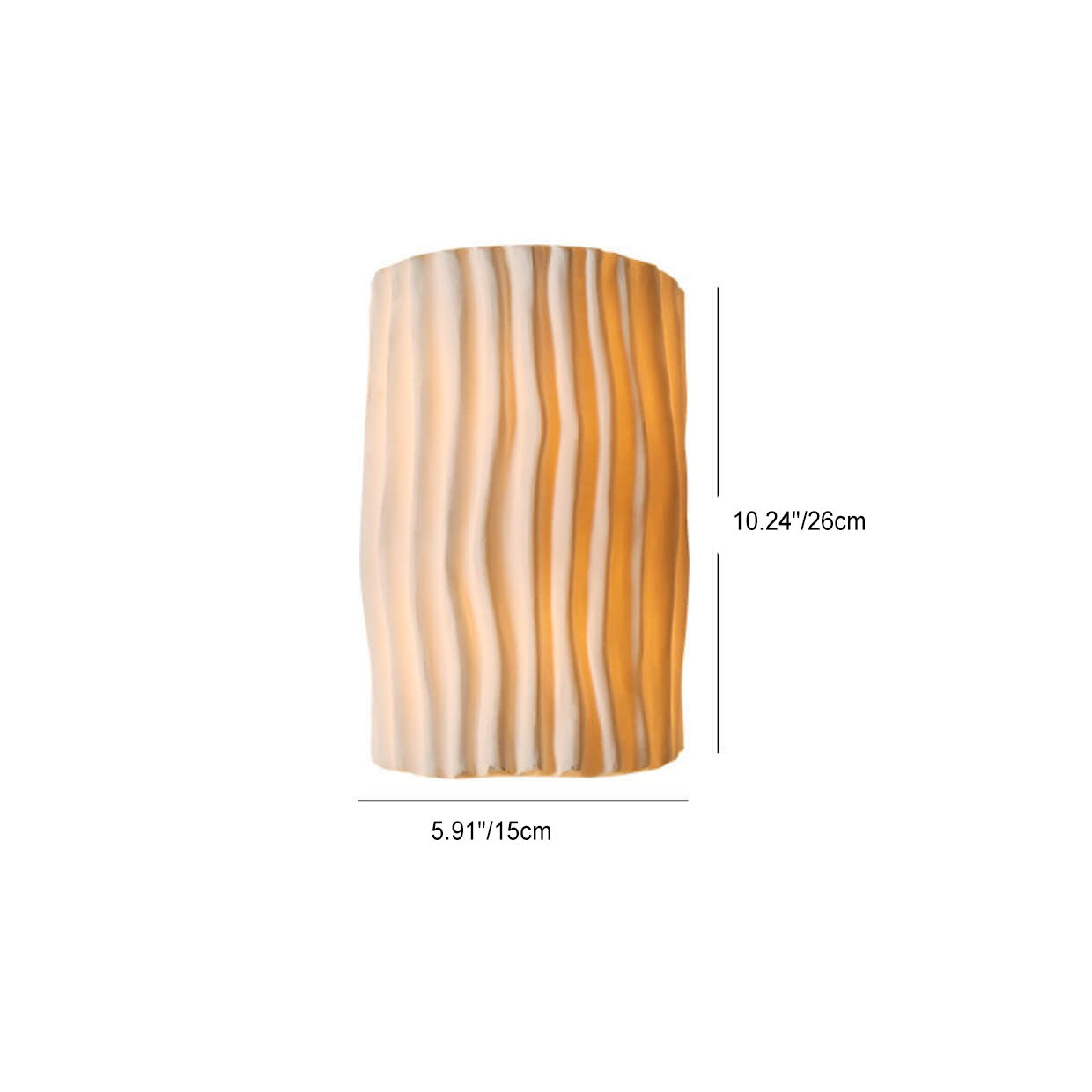 Nordic Textured Half-Cylinder LED Wall Light | 2-Light