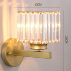 Bela Crystal Wall Light | Modern Iron Sconce, Dimmable E27 Bulb
