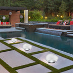 LED Outdoor Landscape Light - Solar Pebble with Sandblasted Glass Design
