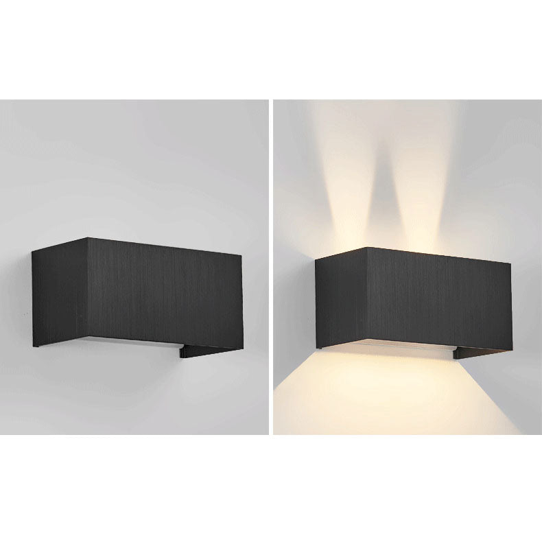 Adjustable Square Flat LED Wall Sconce Lamp in Nordic Minimalist Aluminum Design
