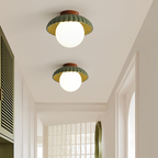 Bela Ceiling Light | Modern Iron & Frosted Glass Flush Mount