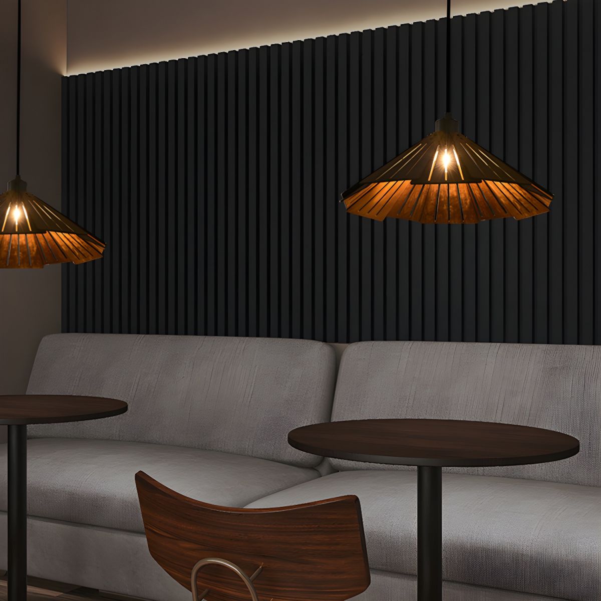 Takumièra - Wabi Sabi Wooden Cone Pendant Lamp