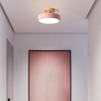 Bela LED Plafondlamp | Hout, Compact Ontwerp 18cm