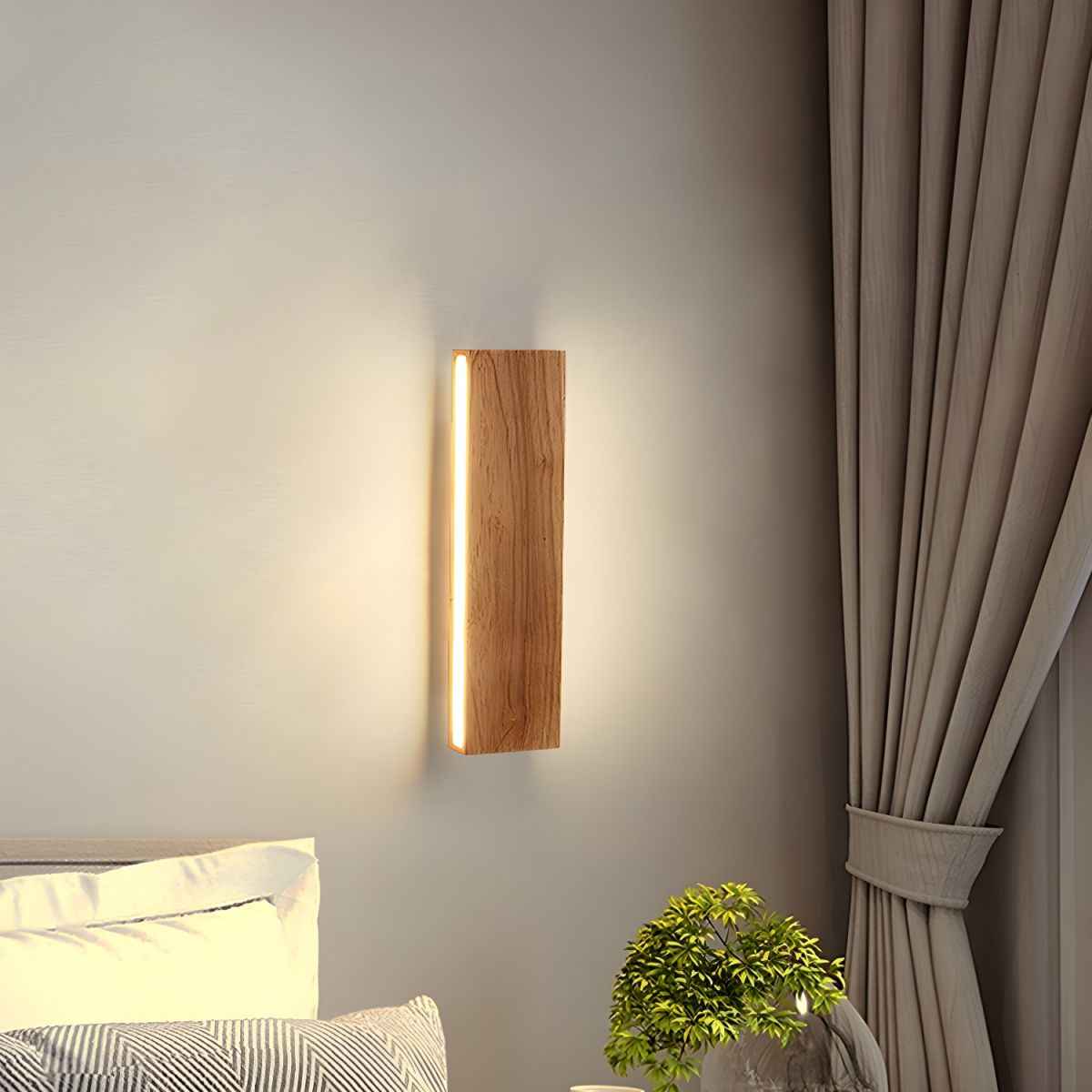 Luma LED Wandlamp | Draaibaar Houten Ontwerp, Warm Licht