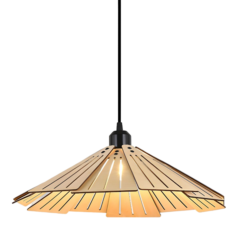 Takumièra - Wabi Sabi Wooden Cone Pendant Lamp