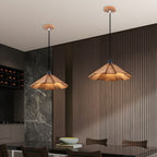 Takumièra - Wabi Sabi Wooden Cone Pendant Lamp