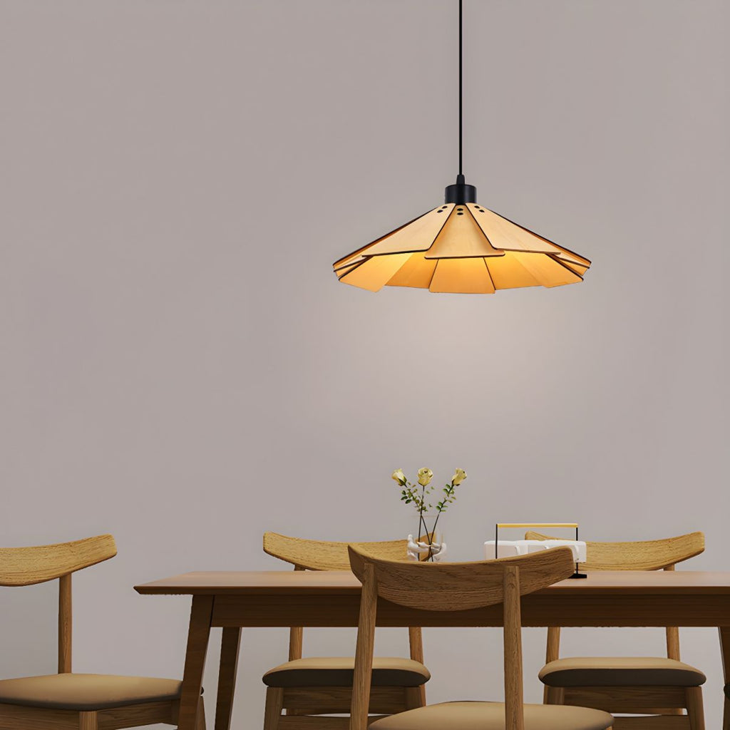 Takumièra - Wabi Sabi Wooden Cone Pendant Lamp