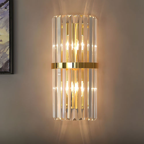 Bela Crystal Wall Light | Modern Stainless Steel Sconce