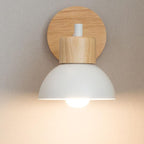Nordic Wood Dome Wall Light | 1-Light