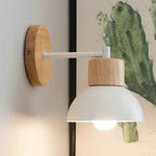 Nordic Wood and Metal Single-Light Wall Sconce