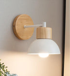 Nordic Wood Dome Wall Light | 1-Light