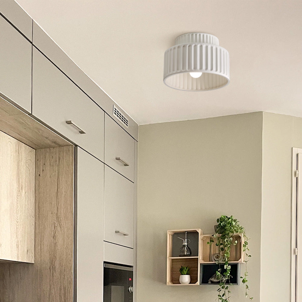Bela Compacte Plafondlamp | Duurzaam Hars, Retro Ontwerp