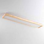 Walnut LED Flush Mount Ceiling Light in Japanese Minimalist Log Design