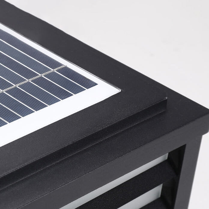Contemporary Waterproof Solar LED Square Aluminum Landscape Post Light for Gardens