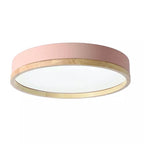 Elegant Round Acrylic LED Flush Mount Ceiling Light - Macaron Style