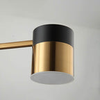 Contemporary Minimalist Black and Gold Semi-Flush Mount Light with 4-8 Bulb Capacity