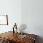 Nordic Vintage Round Glass Table Lamp 1-Light