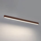 Contemporary Wood Grain Aluminum LED Flush Mount Ceiling Light