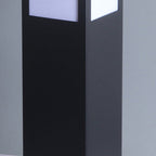 Contemporary Solar-Powered Square Column Outdoor Pathway Light - Waterproof Design