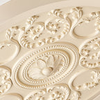 Contemporary Minimalist Carved Iron and Resin Acrylic LED Flush Mount Ceiling Light for Bedroom