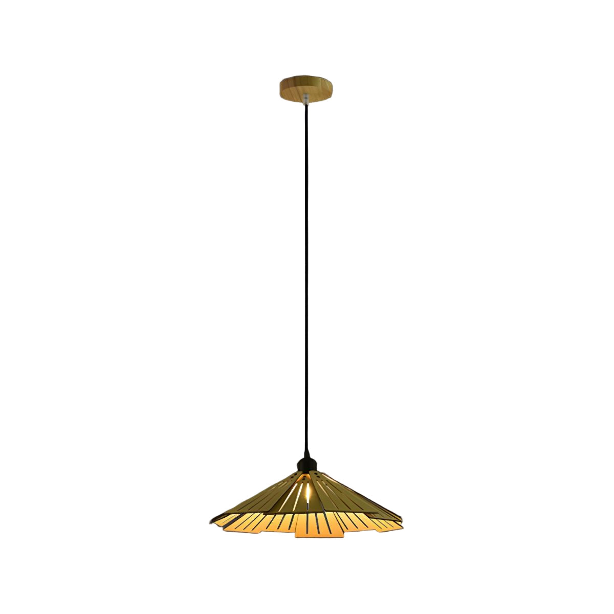 Takumièra - Wabi Sabi Wooden Cone Pendant Lamp