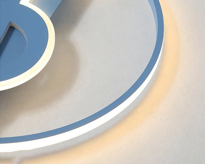 Nordic-Inspired LED Flush Mount Ceiling Light with Creative Music Notes Design