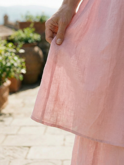 Effortless Layered Maxi Dress for Women Ruffle Hem Flutter
