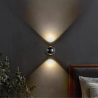 Cino Wandlamp | Metaal met Kristalglas, Up & Down Licht