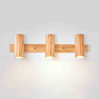 Contemporary Minimalist Wooden Track Spotlight Wall Sconce - Available in 1, 2, or 3 Lights