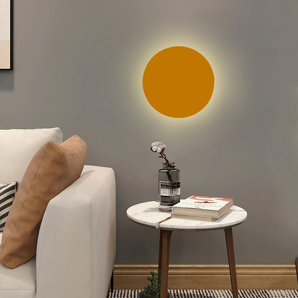 Contemporary Colorful Round Iron LED Wall Sconce