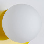 Contemporary Minimalist Colorful Glass Semi-Circle Wall Sconce Lamp with One Light