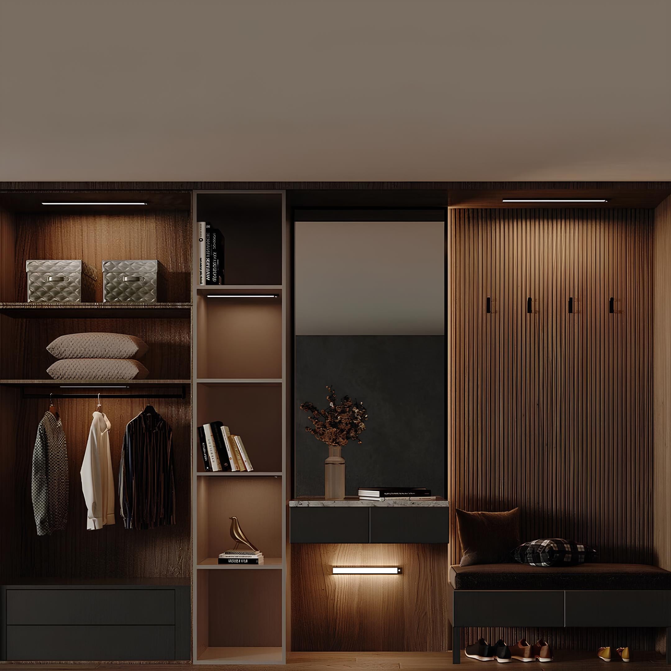 Rechargeable Motion Sensor LED Light – Wireless Stick-On Night Light for Hallways, Closets & Stairs