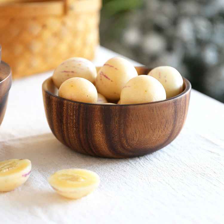 Bello Wooden Bowl Set | Handmade, Natural Grain, 4-Piece