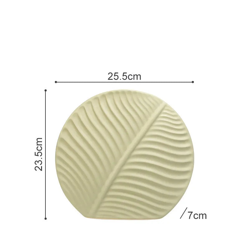 Bela Ceramic Vase | Handcrafted, Scandinavian Design with Leaf Texture