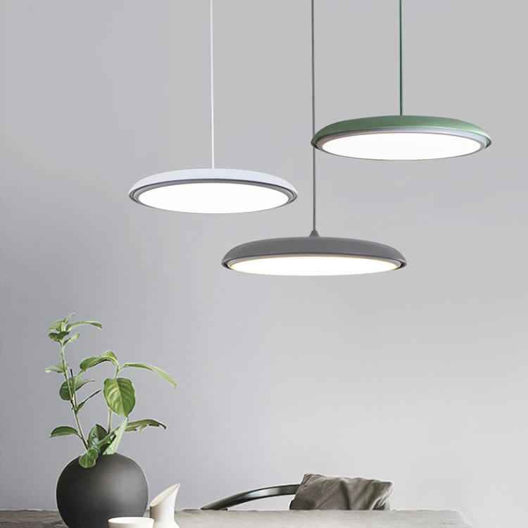 Nordic Macaron UFO Metal LED Pendant Light