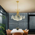 Chandeliers with Crystal Dandelion Shades - 13 to 19 Lights