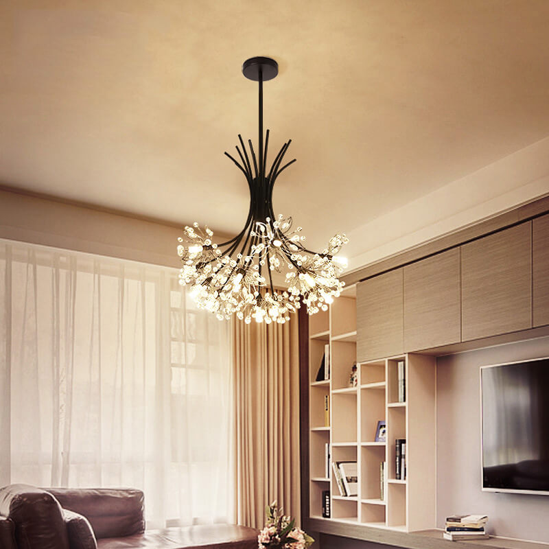 Chandeliers with Crystal Dandelion Shades - 13 to 19 Lights
