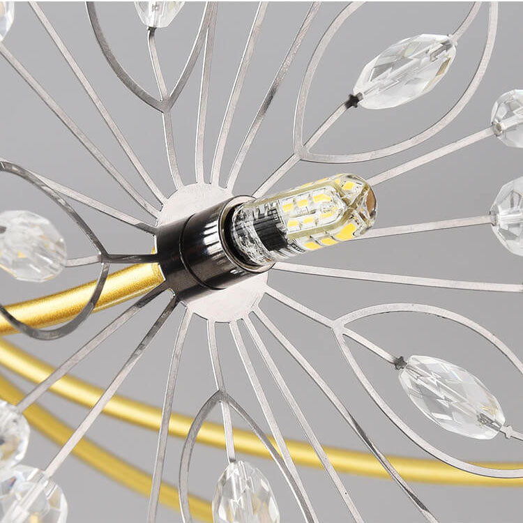 Chandeliers with Crystal Dandelion Shades - 13 to 19 Lights